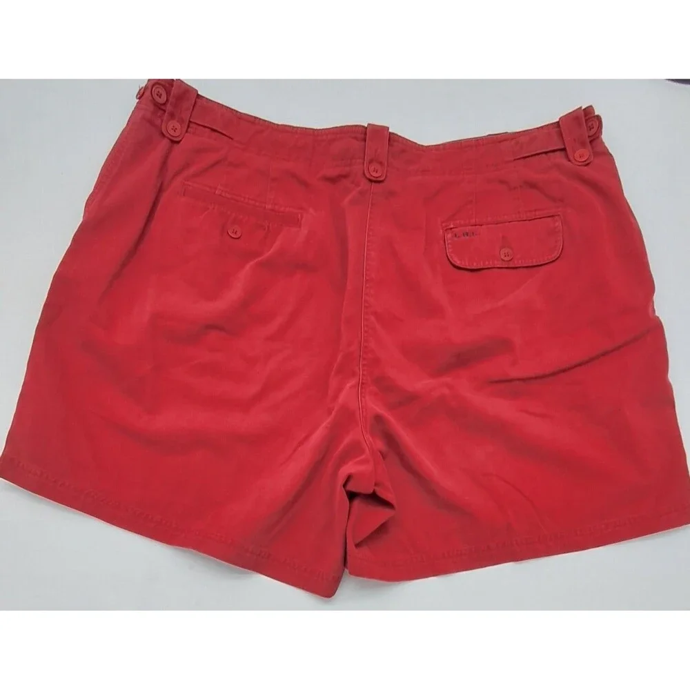 Lauren Ralph Lauren Womens Shorts Size 22W Red Flat Front Pockets